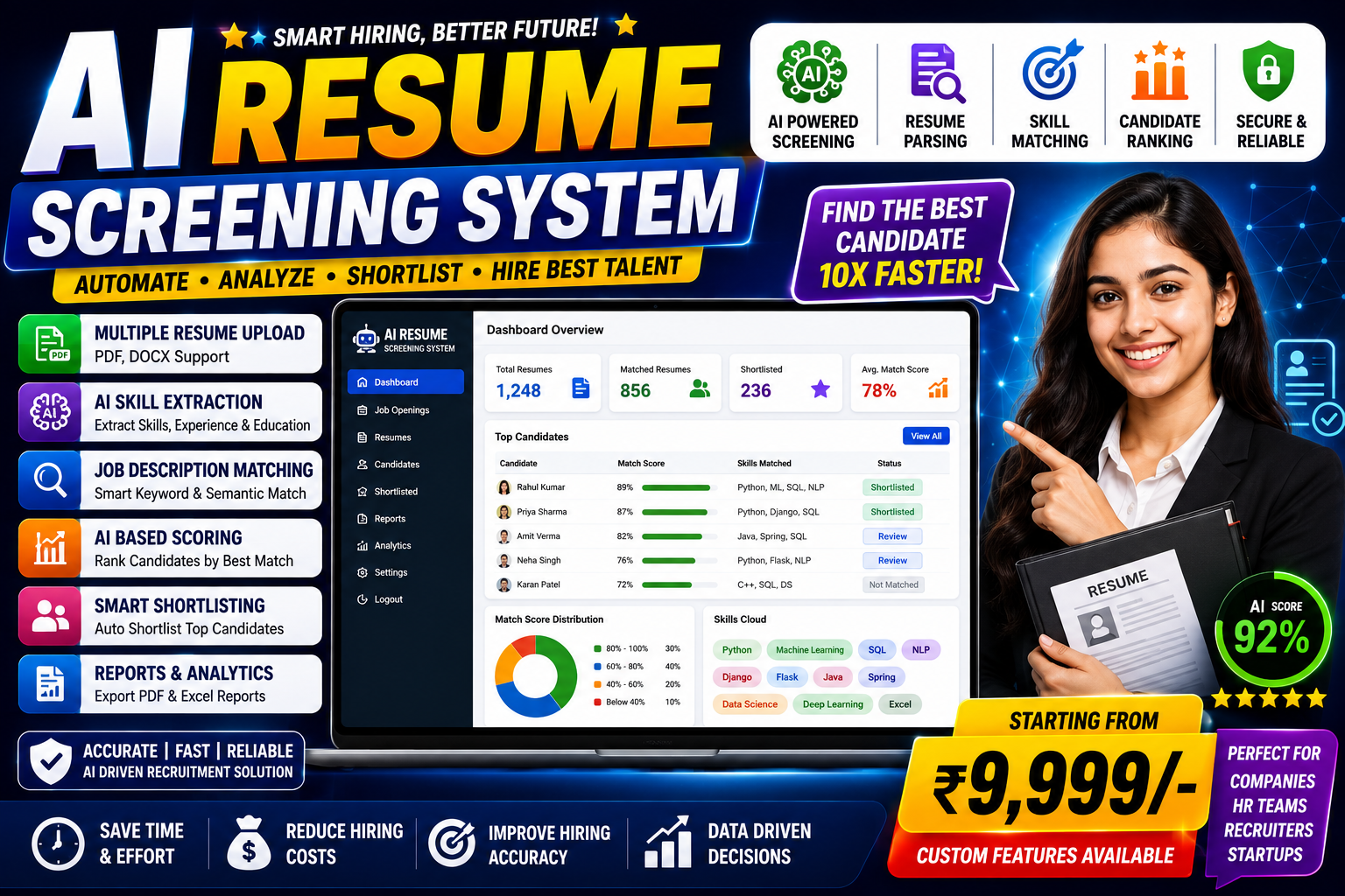 AI Resume Screening System - AI / Machine Learning project by ProjectBhandar