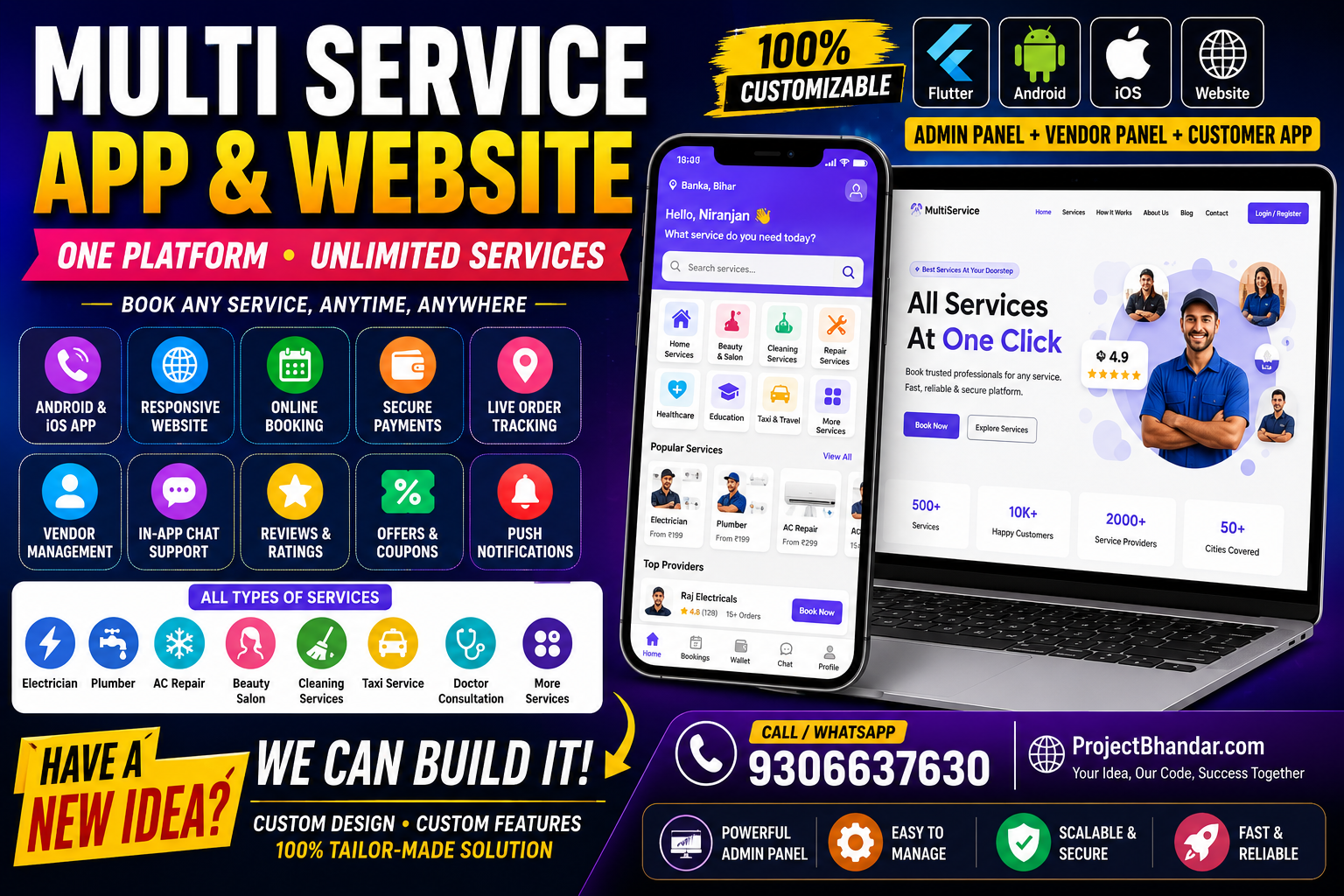 Multi Service Application & Website | All-in-One Business Service Platform